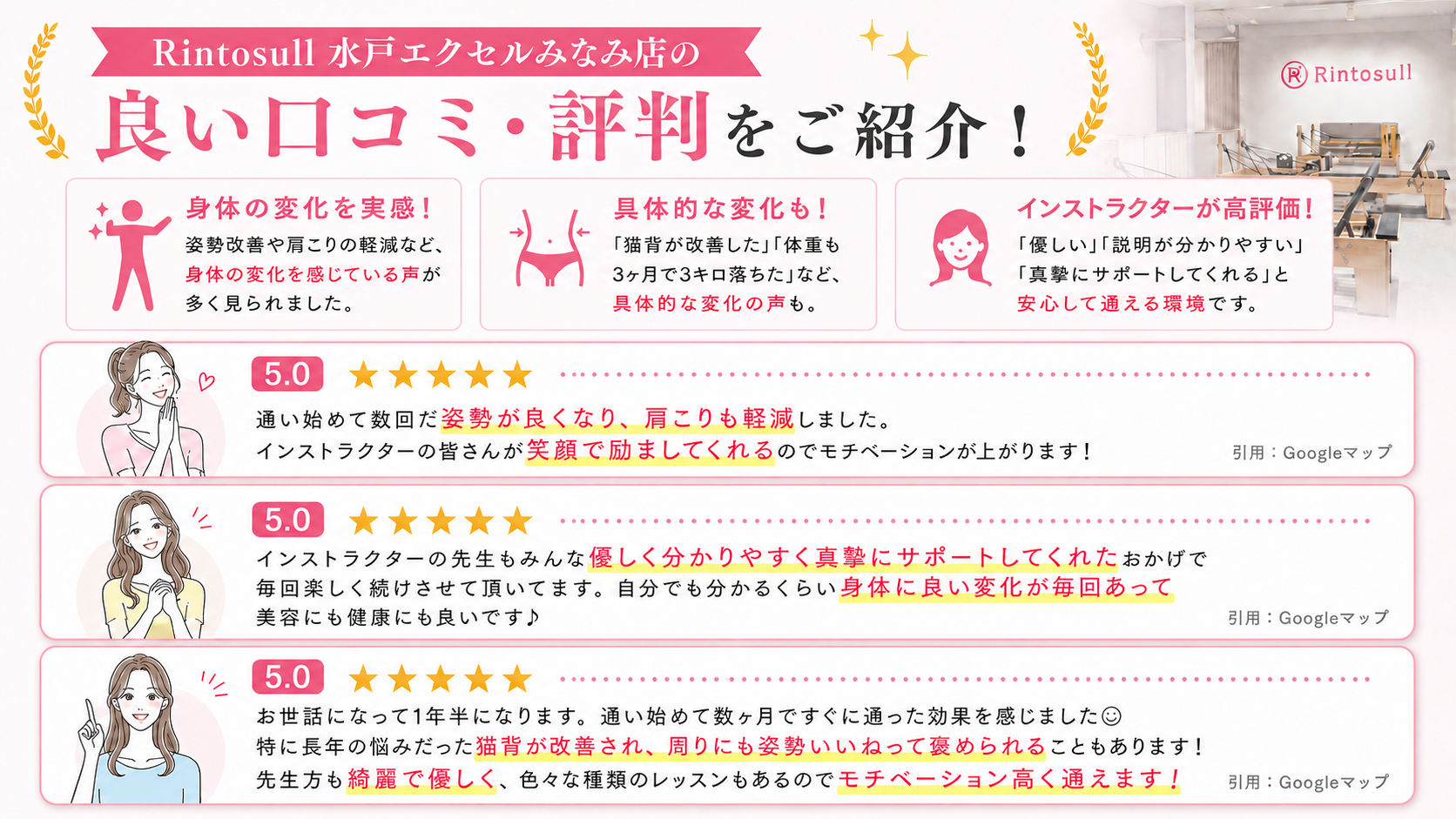 Rintosull 水戸エクセルみなみ店の良い口コミ・評判